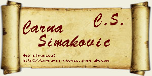 Čarna Simaković vizit kartica